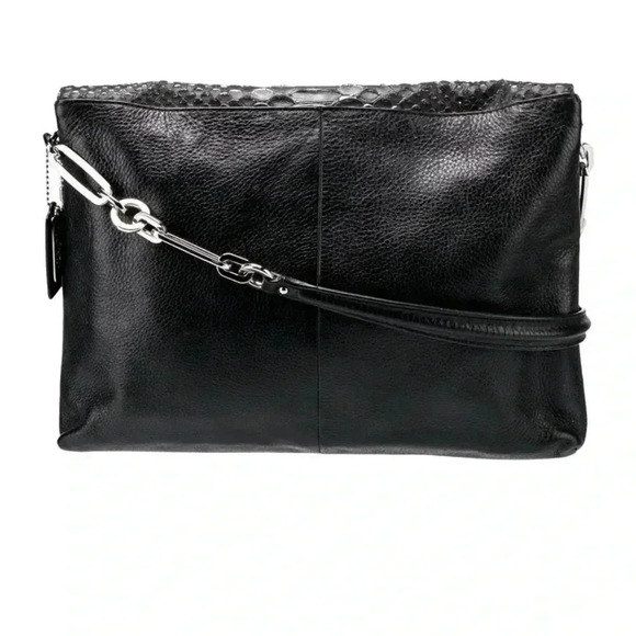 Coach 1941 black leather shoulder handbag - Picture 4 of 9